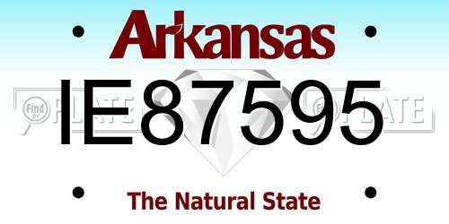 IE87595 Arkansas License Plate