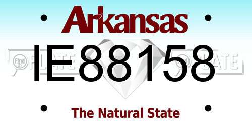 IE88158 Arkansas License Plate