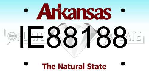 IE88188 Arkansas License Plate