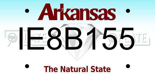 IE8B155 Arkansas License Plate