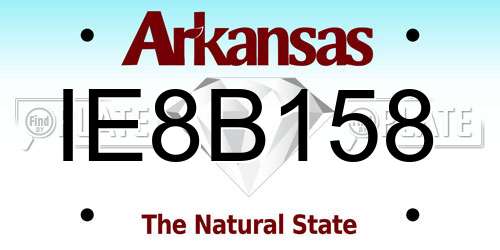 IE8B158 Arkansas License Plate