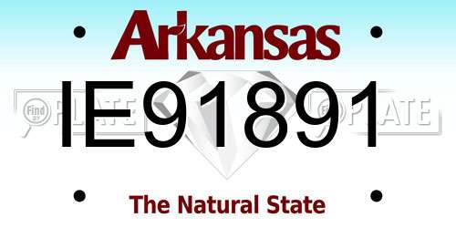 IE91891 Arkansas License Plate