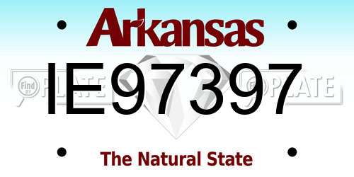 IE97397 Arkansas License Plate