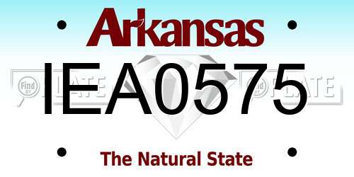 IEA0575 Arkansas License Plate