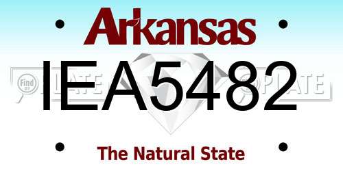 IEA5482 Arkansas License Plate