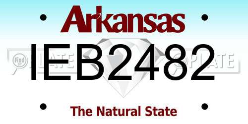 IEB2482 Arkansas License Plate