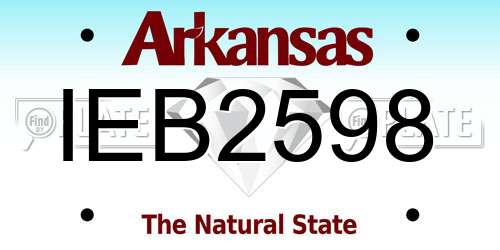 IEB2598 Arkansas License Plate