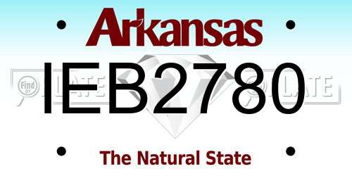 IEB2780 Arkansas License Plate
