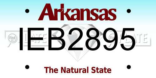IEB2895 Arkansas License Plate
