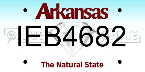 IEB4682 Arkansas License Plate