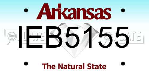 IEB5155 Arkansas License Plate