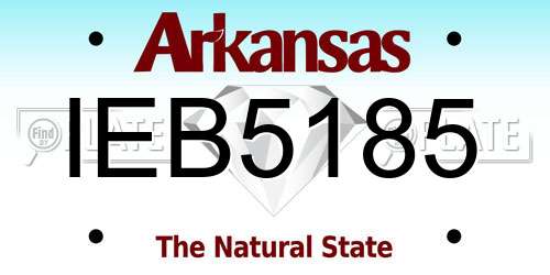 IEB5185 Arkansas License Plate
