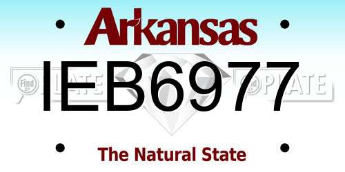 IEB6977 Arkansas License Plate