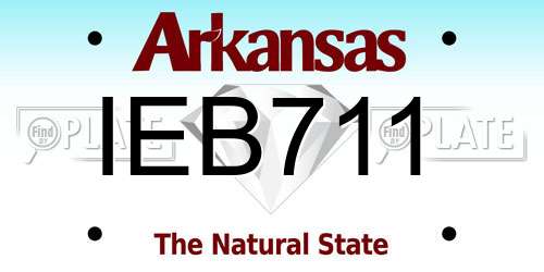 IEB711 Arkansas License Plate
