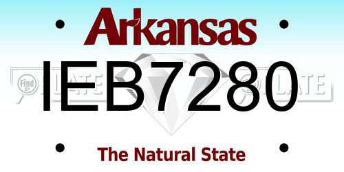 IEB7280 Arkansas License Plate