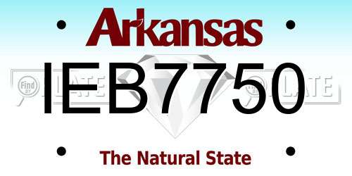 IEB7750 Arkansas License Plate