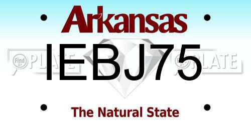 IEBJ75 Arkansas License Plate