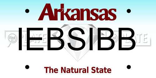 IEBSIBB Arkansas License Plate