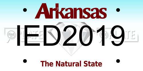 IED2019 Arkansas License Plate