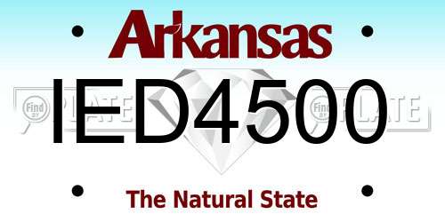 IED4500 Arkansas License Plate