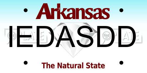 IEDASDD Arkansas License Plate