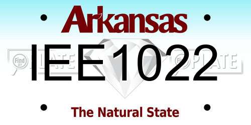 IEE1022 Arkansas License Plate
