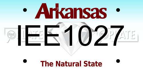 IEE1027 Arkansas License Plate