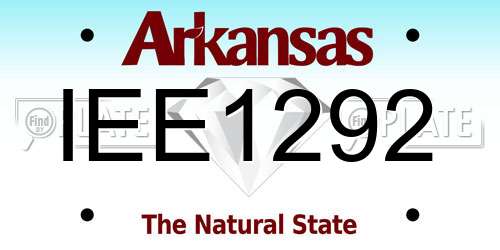 IEE1292 Arkansas License Plate