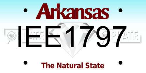 IEE1797 Arkansas License Plate
