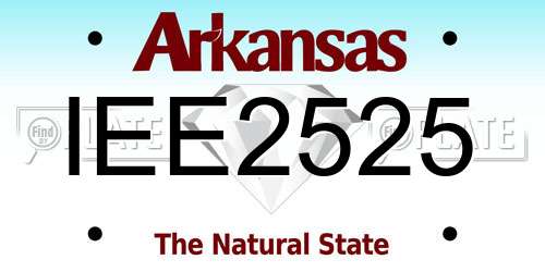 IEE2525 Arkansas License Plate