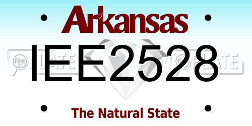 IEE2528 Arkansas License Plate