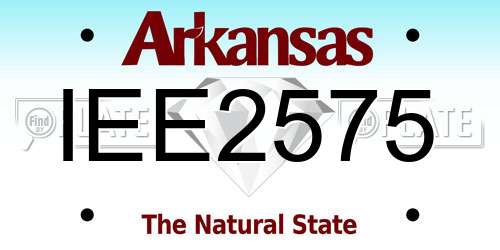 IEE2575 Arkansas License Plate
