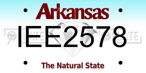 IEE2578 Arkansas License Plate