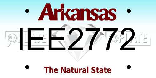 IEE2772 Arkansas License Plate