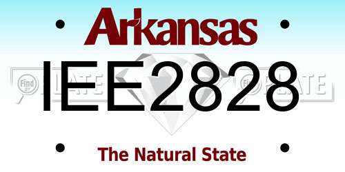 IEE2828 Arkansas License Plate