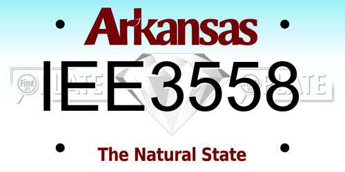 IEE3558 Arkansas License Plate