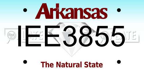 IEE3855 Arkansas License Plate