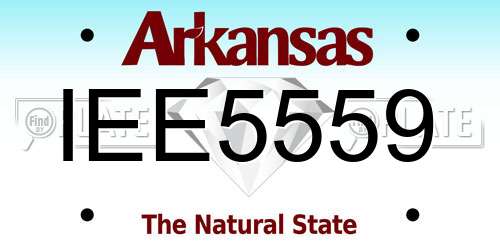 IEE5559 Arkansas License Plate