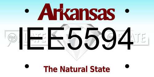 IEE5594 Arkansas License Plate