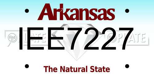 IEE7227 Arkansas License Plate