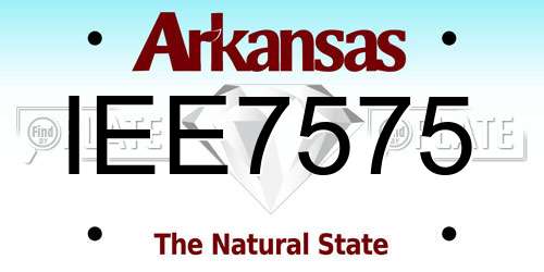 IEE7575 Arkansas License Plate
