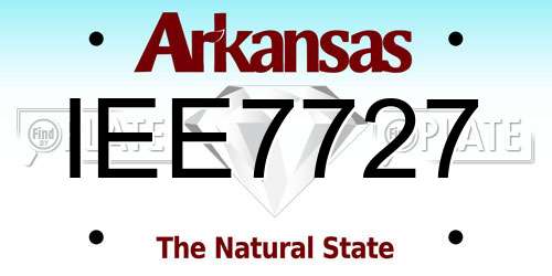 IEE7727 Arkansas License Plate
