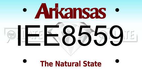 IEE8559 Arkansas License Plate