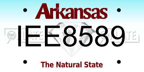 IEE8589 Arkansas License Plate