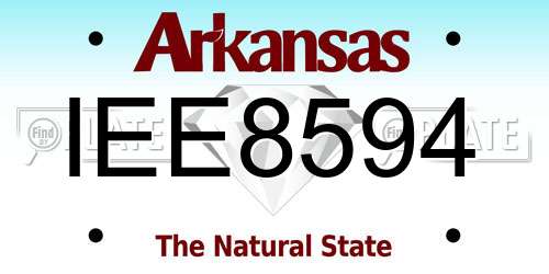 IEE8594 Arkansas License Plate