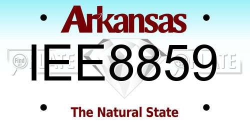 IEE8859 Arkansas License Plate