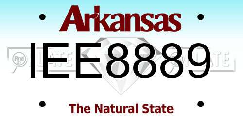 IEE8889 Arkansas License Plate