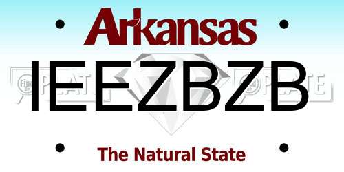 IEEZBZB Arkansas License Plate