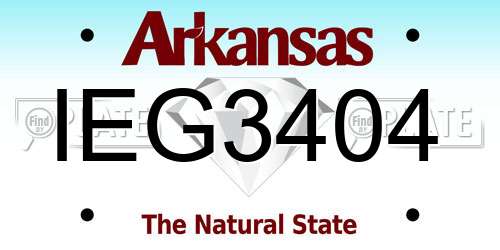 IEG3404 Arkansas License Plate