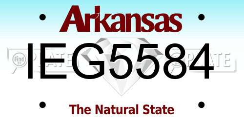 IEG5584 Arkansas License Plate